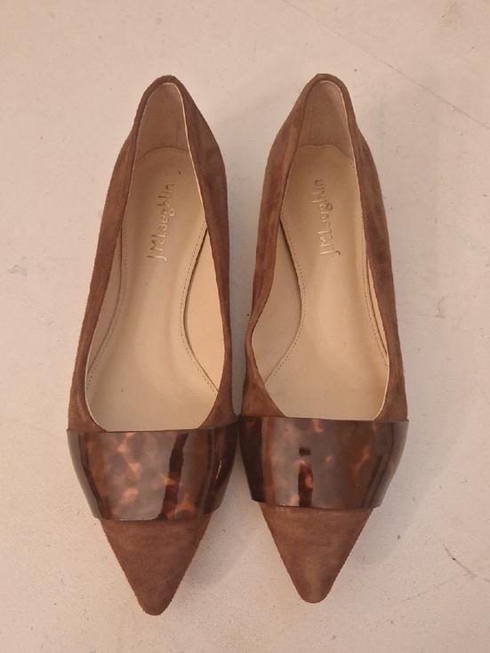 J. McLaughlin Shoes - J McLaughlin Mallory Toasted Coconut Tortoise Suede Pointed Toe Flats Size 6